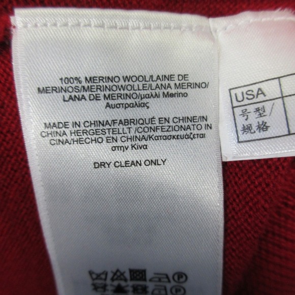 Brooks Brothers 1/4 Zip Pullover Sweater Men XL Red Extra Fine Merino Wool 446 - Picture 5 of 11